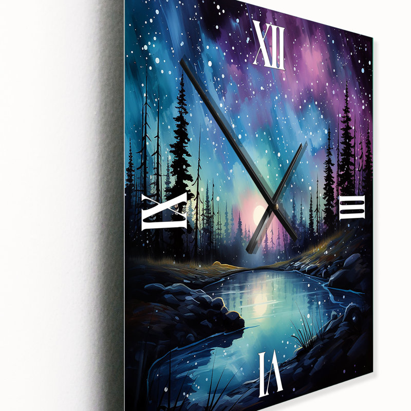 Horloge murale Aurora Borealis, Très grand