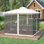 Filet de pavillon pour pavillon de jardin 10 pi x 10 po X, blanc avec fermetures à glissière