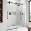 Porte de douche coulissante sans cadre avec verre transparent 3/8 po l 52-56 po x H 74 po Elan-98714377
