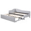 Lit de jour polyvalent rembourré en L avec lit gigogne escamotable, parfait pour les espaces multifonctionnels et les chambres d'amis-1422514039