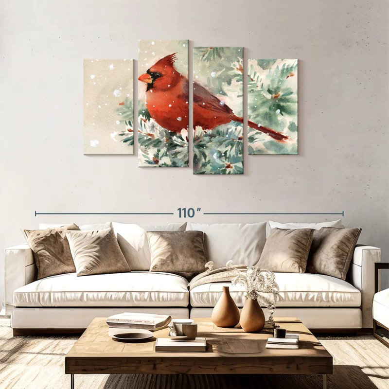 Brampt Cardinal Bird, 48"H x 75"W