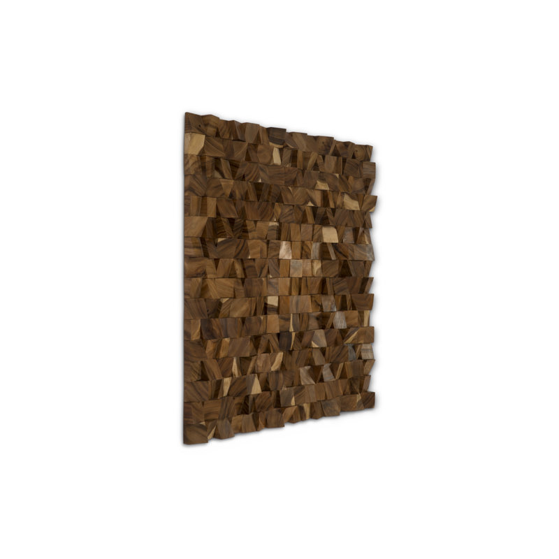 Large Textured Brown Chamcha Wood Wall Art