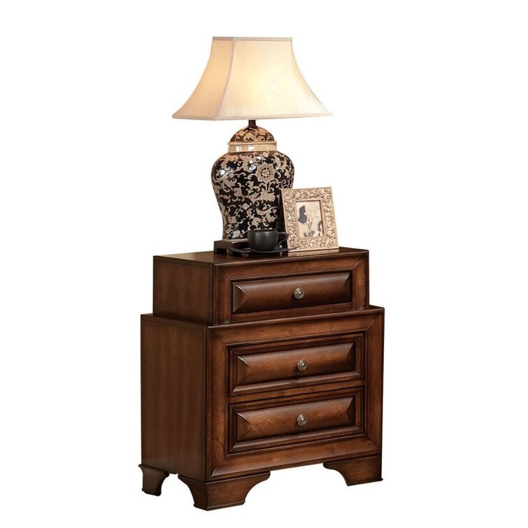 Canora Grey Birge Wood, Veneer, Composite Wood Nightstand | Wayfair