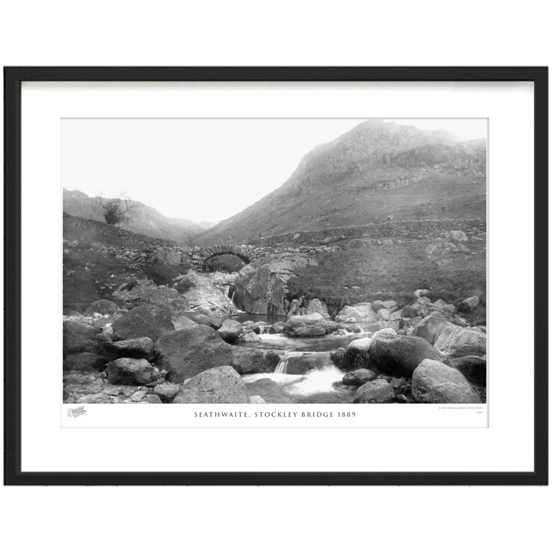 Seathwaite, Stockley Bridge 1889 - Single Picture Frame Print, 60cm H x 80cm W x 2.3cm D