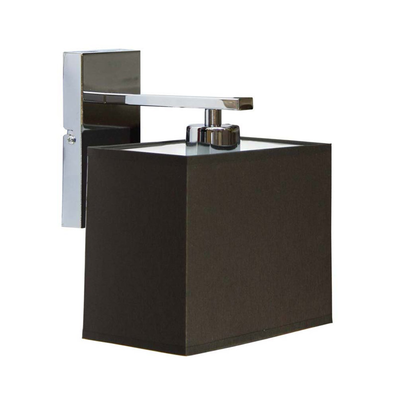Atnhony Steel Armed Sconce, Brown, Chrome