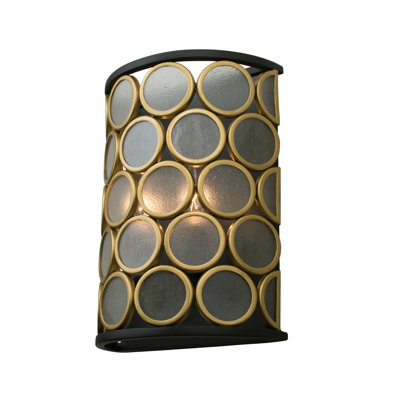 Applique murale Corsa 2 LT noir mat avec or Kalco