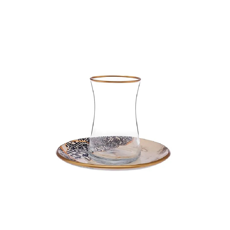 Karaca Aris Glass Turkish Tea, 150ml, Multi