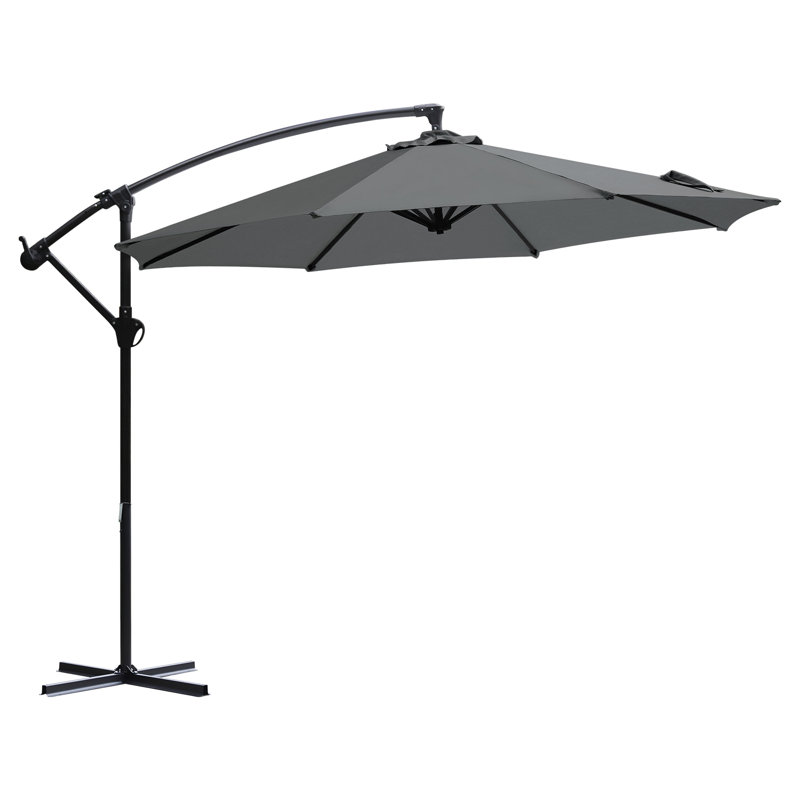Bridgitt 300cm Cantilever Parasol, Grey/Brown/Blue