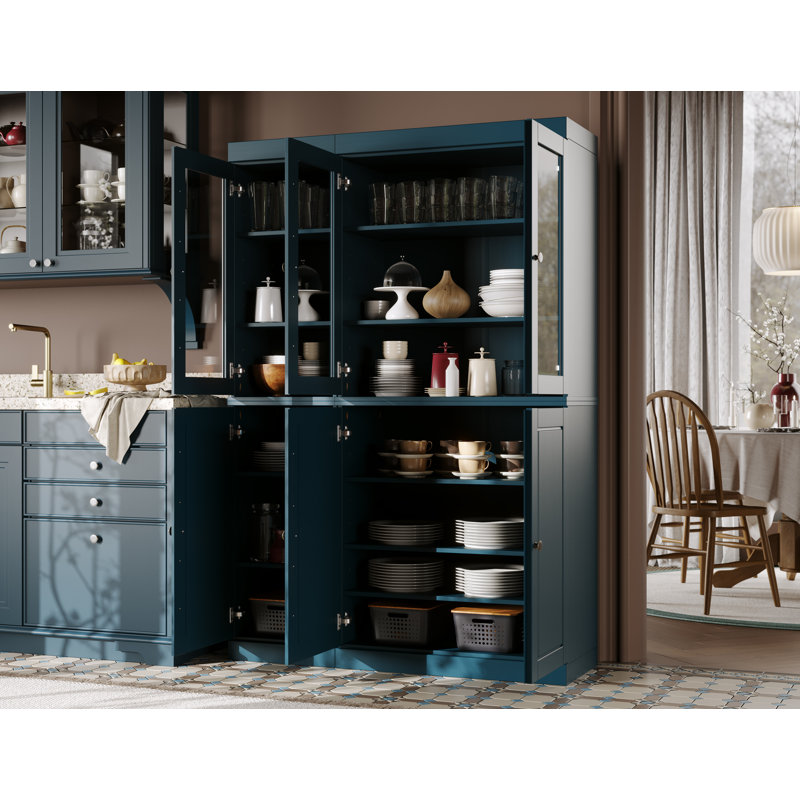 Armoire de rangement 100% bois massif Janfried Palace Imports, Bleu sarcelle