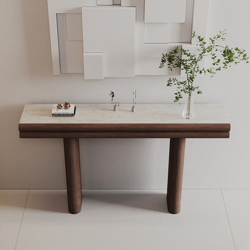 Retro style simple console table, 33.5" H x 55.1" W x 13.8" D