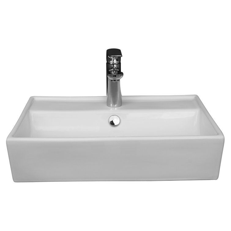 Barclay Lyons 12.5'' White Vitreous China Rectangular Bathroom Sink with Overflow