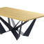 Table de salle à manger en bois naturel avec pieds noirs