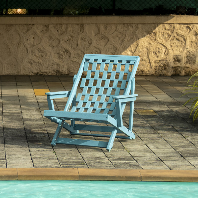 Méridienne d'extérieur pliable Pinecrest, Bleu hawaïen