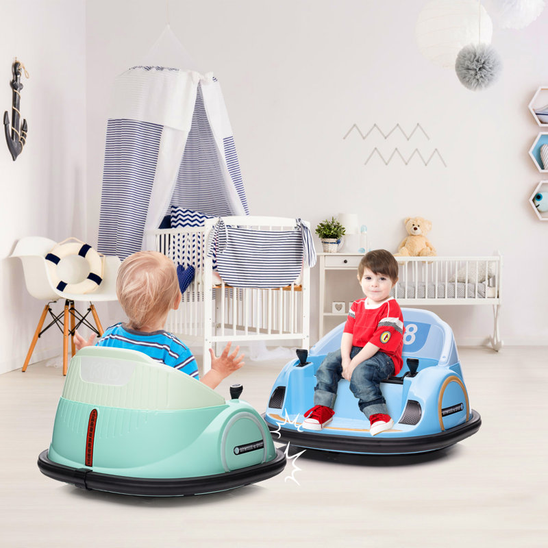 Voiture autoportée 12V pour enfants, jouets électriques pour tout-petits avec télécommande, affichage de la batterie, rotation à 360 degrés