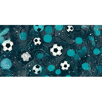 Papier peint à motif abstrait ballon de soccer