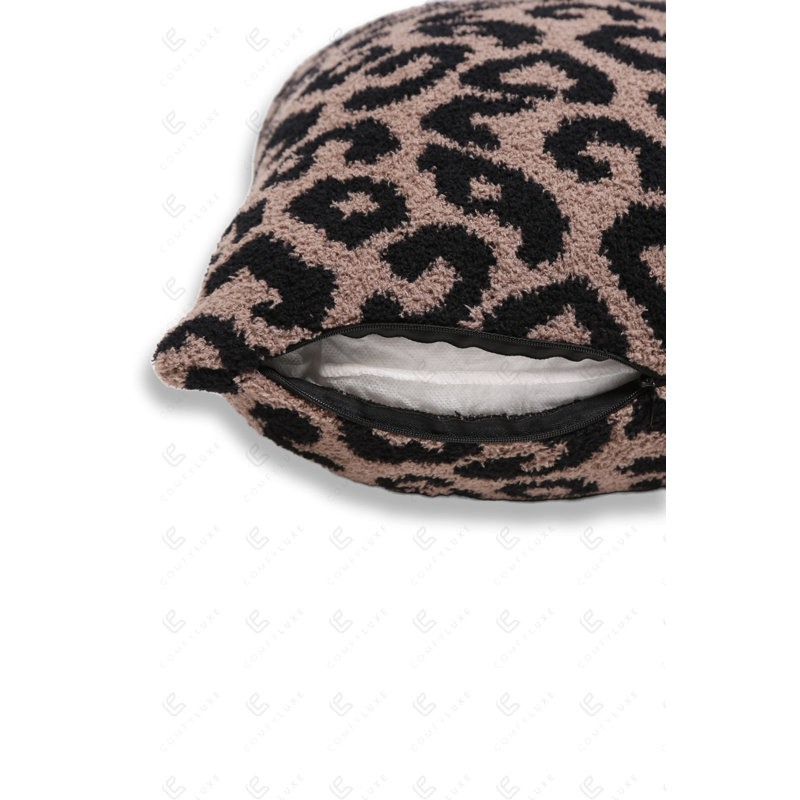Leopard Pattern Luxury Soft Cushion Cover - BLUE, Blue/White