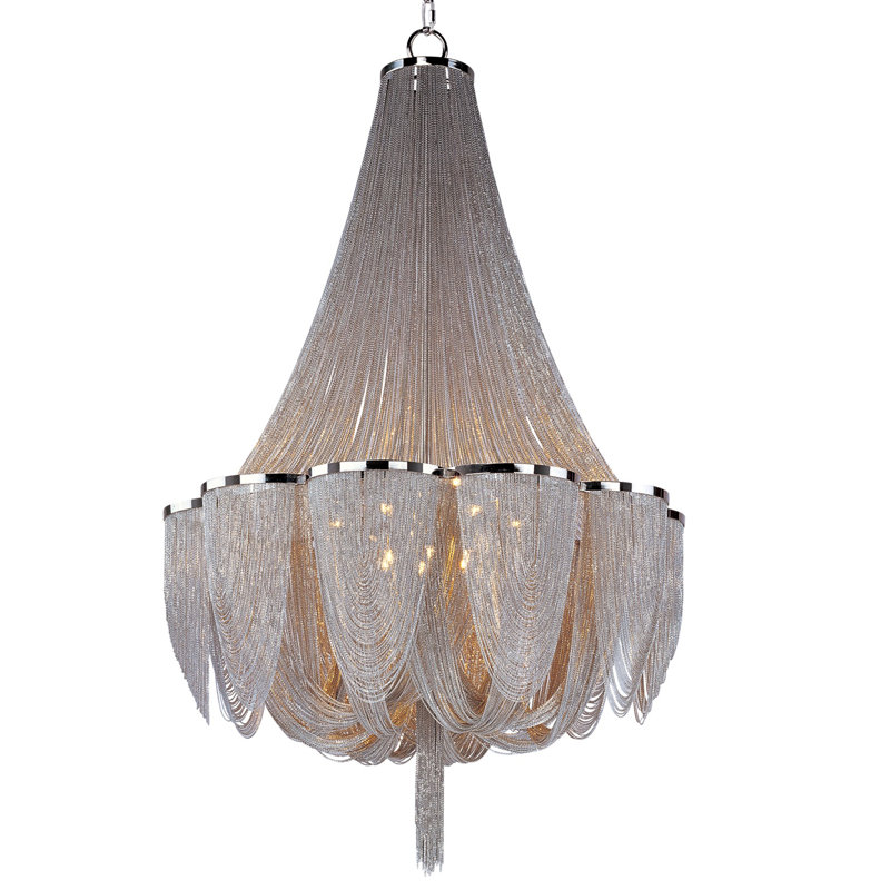 Brenda 10 - Light Dimmable Empire Chandelier, 55" H x 34" W x 34" D, 14 Lights