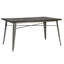 Solid Wood Top Metal Base Dining Table-440573152