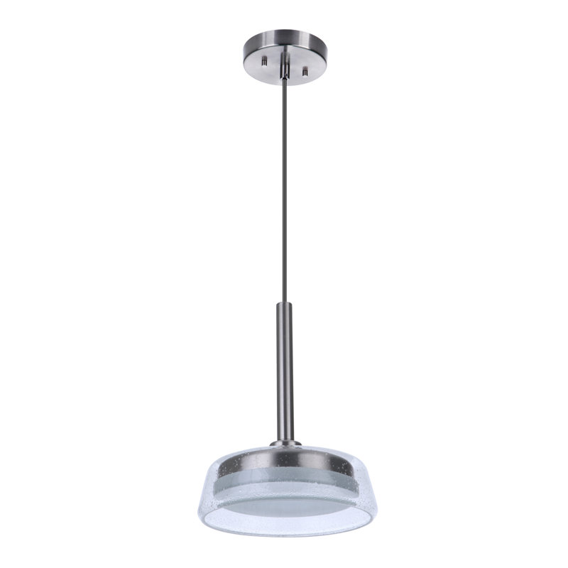 Talisha 1 - Light LED Single Pendant, 13.25" H x 10" W x 10" D, Nickel