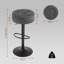 Swivel Upholstered Velvet Adjustable Height Bar Stool-123930079