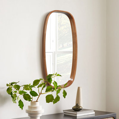 Brindell Solid Wood Frame Rectangle Mirror