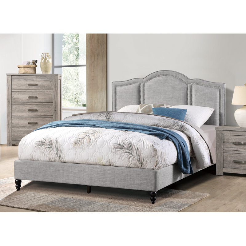Suniga Upholstered Bed, Queen, Brown
