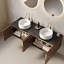 Meuble-lavabo flottant mural avec lavabos