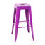 Tabourets de bar en métal 30 po à hauteur de comptoir sans dossier, imperméables et faciles à assembler, idéaux pour les tabourets de cuisine et de salle à manger en mauve, de 2, à nettoyer, détachables, îlot approprié