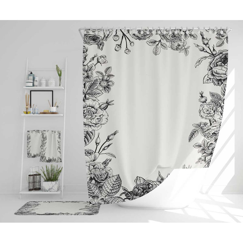 Nessi Polyester Shower Curtain Set