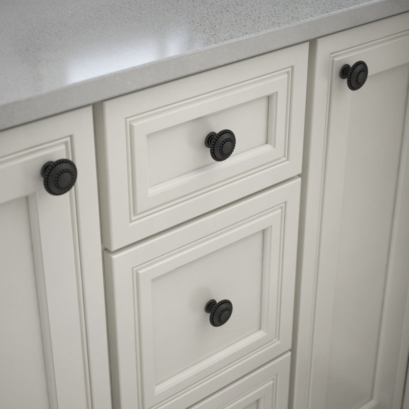 1 1/2" Diameter Mushroom Knob, Matte Black