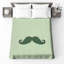 Couvre-lit matelassé vert frisé avec moustache toutes tailles-129430796