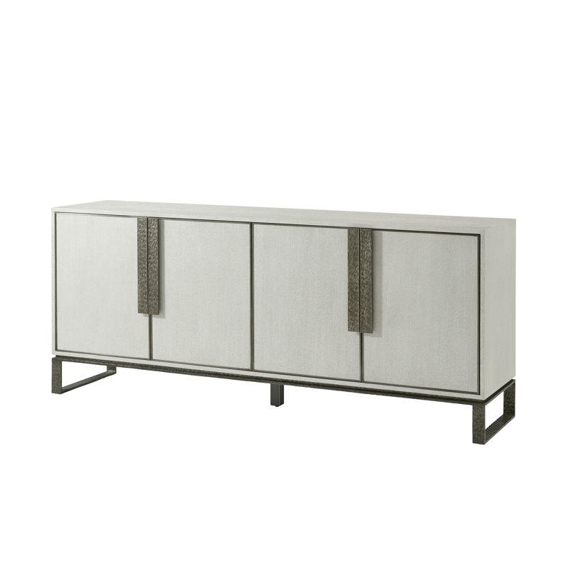 Essence 80'' White Oak and Metal Sideboard