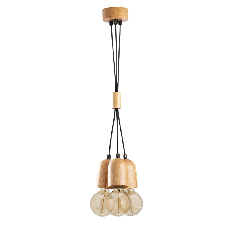 Luminaire suspendu en grappe à 3 lumières Hennen