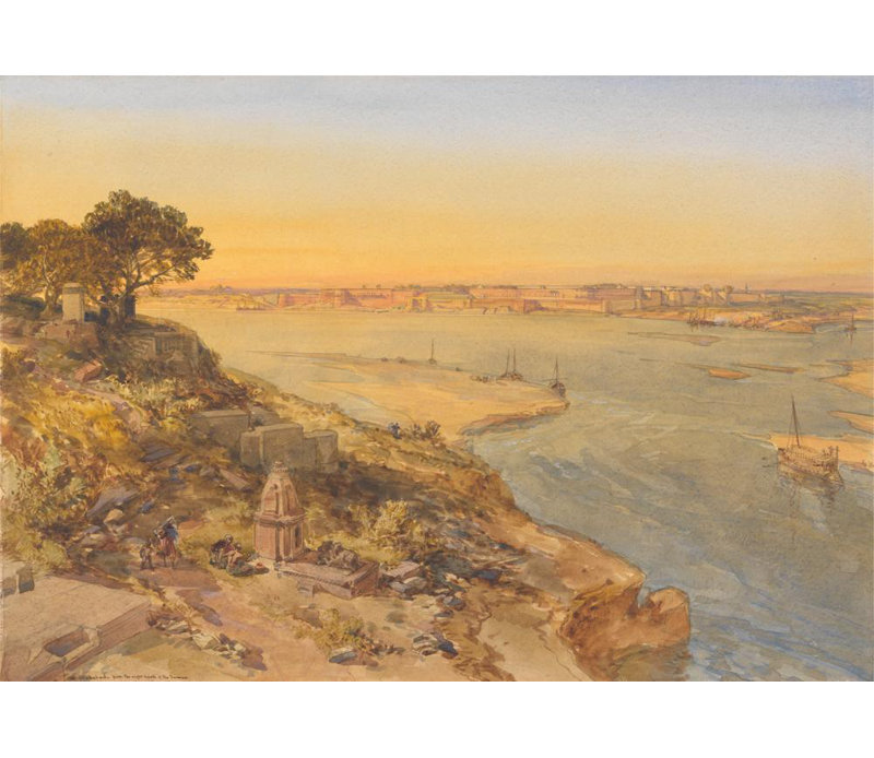 "Allahabad, from the Right Bank of the Jumna" par William Simpson - Art mural sur toile tendue avec châssis