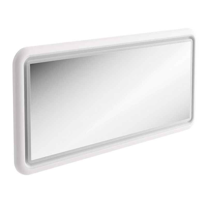 Senah Flat Mirror, White