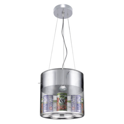 Livy 1 - Light Chrome Drum Pendant