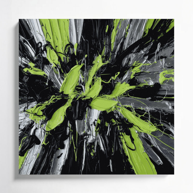 Neo Expressionism 68 Black Canvas Wall Art