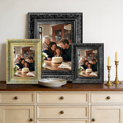 8" x 10" Black 3 PCS Simple Picture Frame for Holiday Gifting