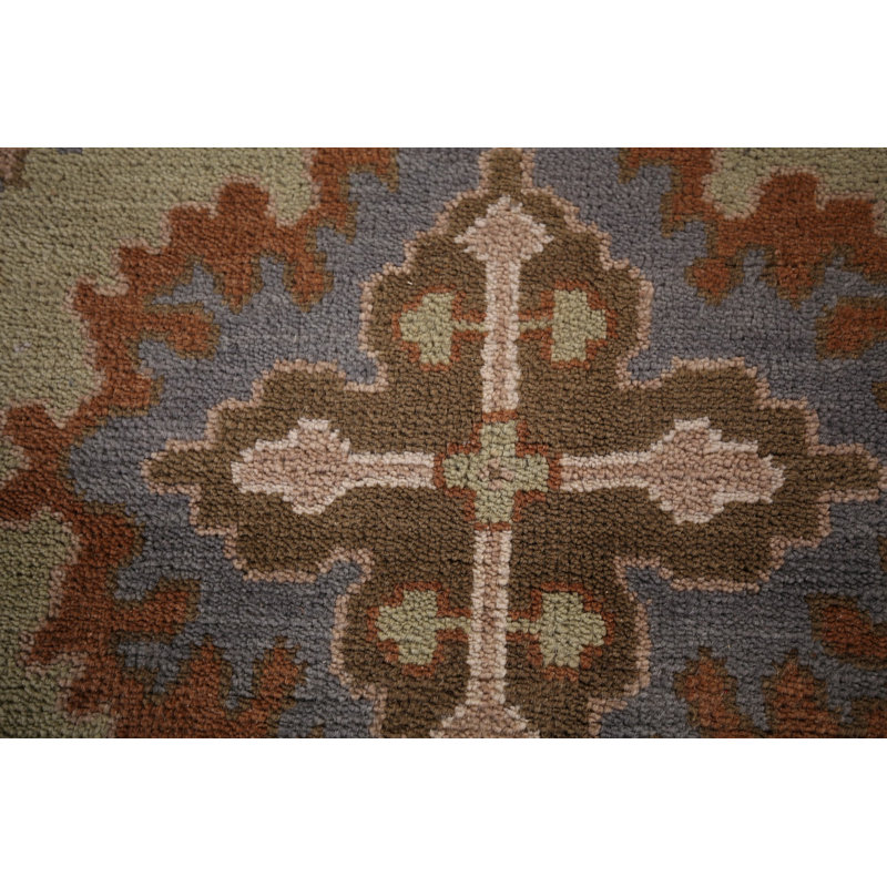 Tapis vert clair Oushak 9 x 12