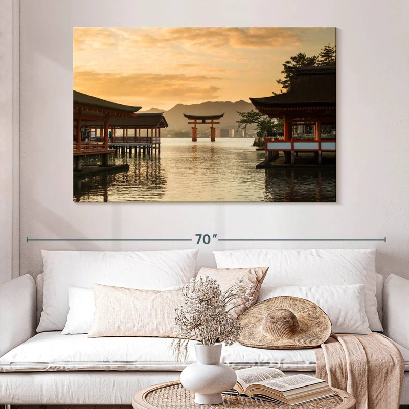 Famous Itsukushima Shrine, 34" H x 51" W
