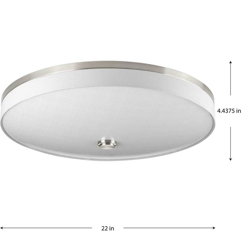 Gaurav Glass LED Flush Mount Light, Brushed Nickel