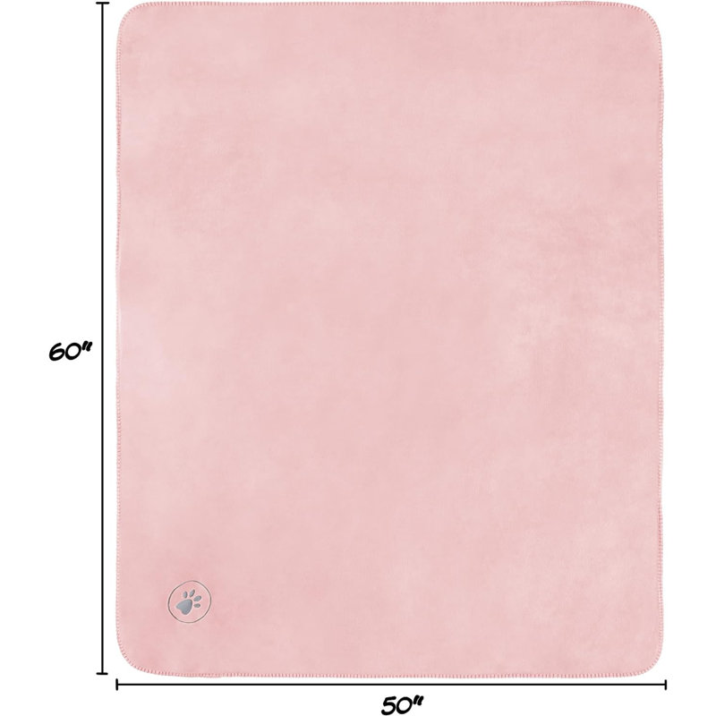 Pet Blanket, Pink, 50" W x 60" L