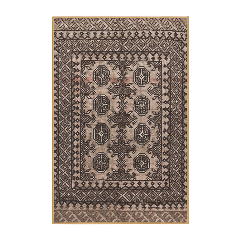 Tapis brun Southwestern, Rectangle 4 pi x 6 pi
