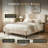 Velvet Upholstered Bed with Wingback Headboard-195891510-195891511
