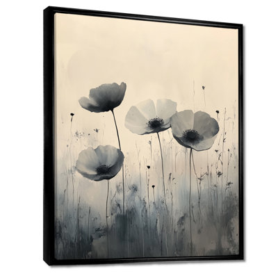 Fleurs sauvages silencieuses en fleurs sauvages monochromes I - Fleurs sauvages, reproductions encadrées