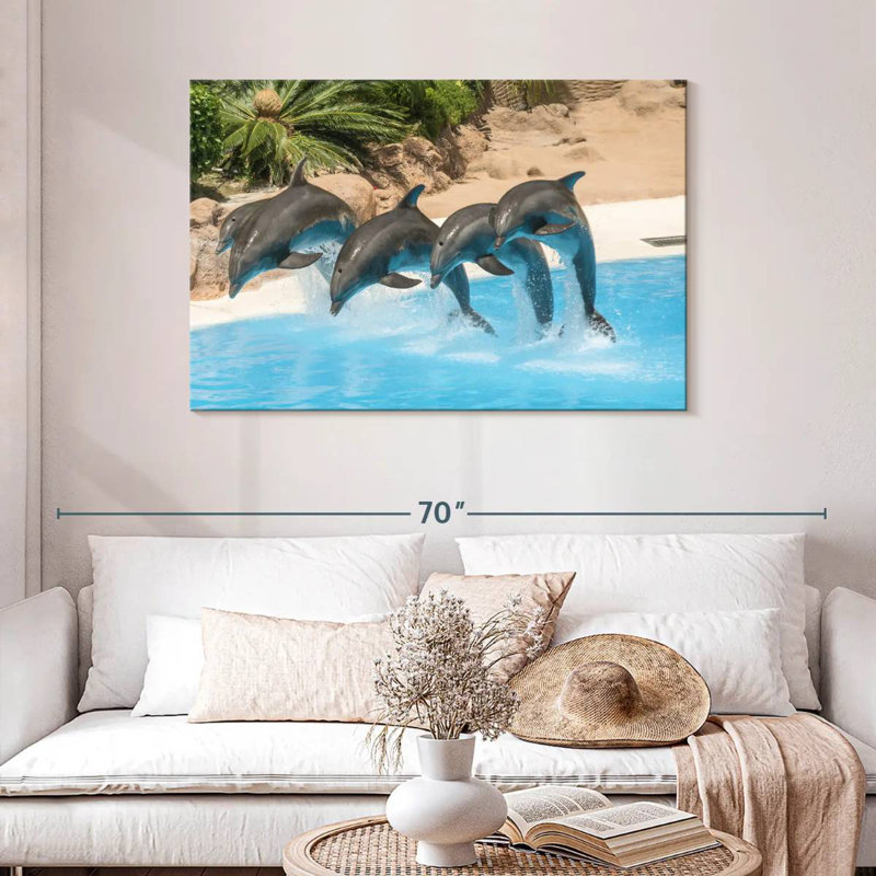 Synchronized Dolphins, 30" H x 45" W