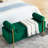 Stylish Velvet Storage Bench With Strong Iron Legs For Living Room Decor Cylindrical Arms And Home Addition-1523623943