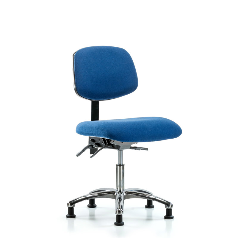 Calvin Task Chair, Blue, Glides, Not Included