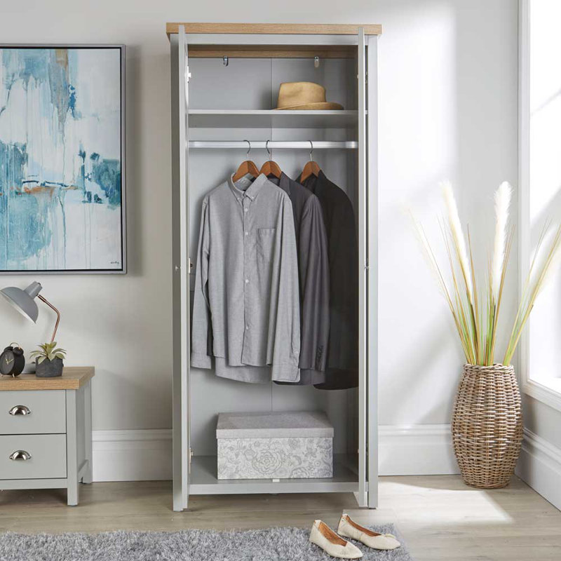 Rasberry 2 Door Manufactured Wood Wardrobe