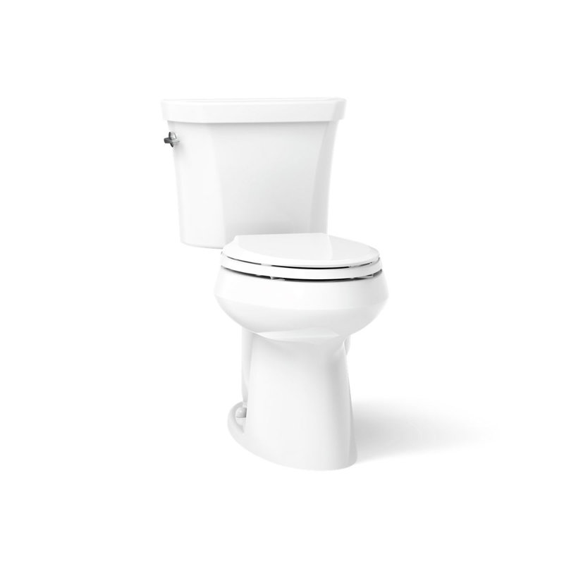 Highline™ 1.6 GPF Elongated Two-Piece toilet (Seat Not Included), White, Left-Hand